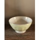 Bol sur pied jaune doré faïence côtelé Moulin des Loups