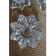 Lot 3 bougeoirs en verre étoile fleur vintage