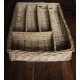 Range Couverts en osier vintage