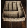 Range Couverts en osier vintage