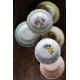 6 assiettes creuses dépareillé couleurs fleurs Digoin Sarreguemines Gien