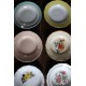 6 assiettes creuses dépareillé couleurs fleurs Digoin Sarreguemines Gien