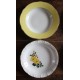 6 assiettes creuses dépareillé couleurs fleurs Digoin Sarreguemines Gien
