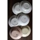 6 assiettes creuses dépareillé couleurs fleurs Digoin Sarreguemines Gien