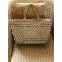 Cabas anses à main vannerie vintage