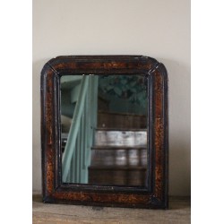 Miroir ancien Louis Philippe noir marron