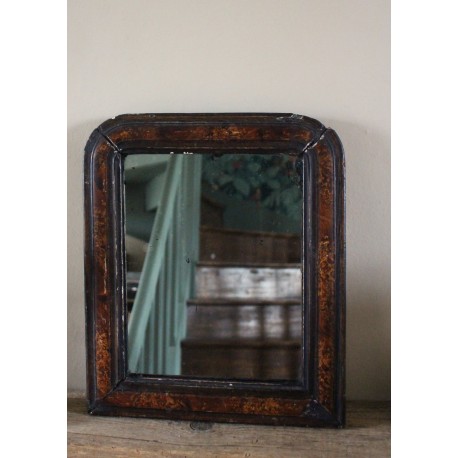 Miroir ancien Louis Philippe noir marron