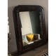 Miroir ancien Louis Philippe noir marron