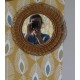 Miroir ancien rond rotin