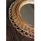 Miroir ancien rond rotin