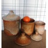 Un lot 3 Pots Couvercle Grès vintage Cuisine