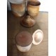 Un lot 3 Pots Couvercle Grès vintage Cuisine