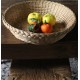 Corbeille ronde osier vintage