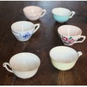 Un lot 6 tasses Couleurs Fleurs Digoin Céranord Saint Amand
