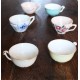 Un lot 6 tasses Couleurs Fleurs Digoin Céranord Saint Amand