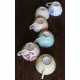 Un lot 6 tasses Couleurs Fleurs Digoin Céranord Saint Amand