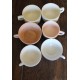 Un lot de 6 tasses Rose bleu écru Digoin Céranord Villeroy Art Deco