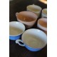 Un lot de 6 tasses Rose bleu écru Digoin Céranord Villeroy Art Deco