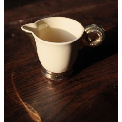 Pot à lait faïence écru dorure Sarreguemines