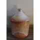 Pot couvercle Grès marbré vintage grand format
