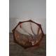 Vase Rosaline verre rose octogonal vintage