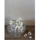 Grand pique fleurs rond verre 19 trous vase