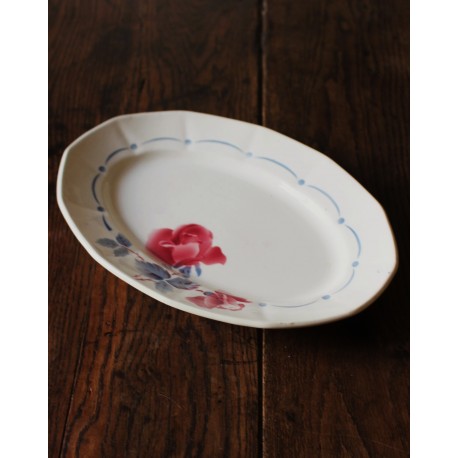 Plat Ovale Boulogne Digoin Sarreguemines Art Deco