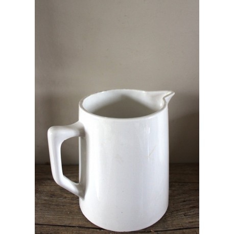 Pichet faïence blanc Digoin Sarreguemines