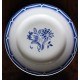 Un lot de 4 assiettes plates Rose bleu fleurs Fontanges Sarreguemines
