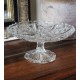 Coupe sur pied verre ciselé corolles vintage