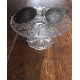 Coupe sur pied verre ciselé corolles vintage