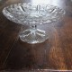 Coupe sur pied verre ciselé corolles vintage