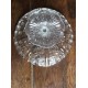 Coupe sur pied verre ciselé corolles vintage