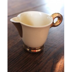 Pot à lait faïence écru dorure Sarreguemines