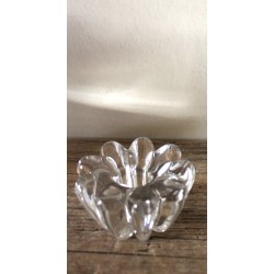 Bougeoir en verre fleur bougie cierge vintage