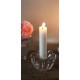 Bougeoir en verre fleur bougie cierge vintage