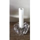 Bougeoir en verre fleur bougie cierge vintage