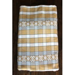 Nappe rectnagle beige carreaux vintage