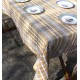 Nappe rectnagle beige carreaux vintage