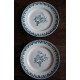 6 assiettes plates dépareillé paires Terre de Fer Marsac Fleurs Digoin