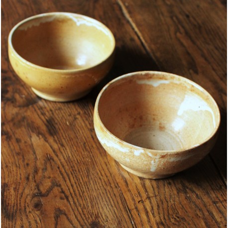 Lot 2 bols grès vintage marbré