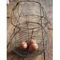Panier fil de fer salade oeufs anse décors