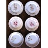 6 petites assiettes paires Badonviller Saint Amand Luzin Digoin Sarreguemines