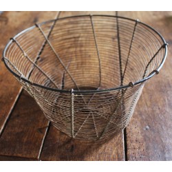 Corbeille ronde métal fil de fer