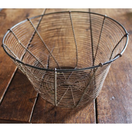 Corbeille ronde métal fil de fer