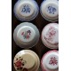 6 assiettes plates dépareillé Marsac Canebière Fontanges Digoin Sarreguemines