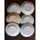6 assiettes plates dépareillé Marsac Canebière Fontanges Digoin Sarreguemines