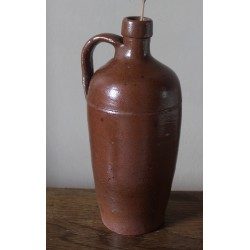Bouteille à liqueur grès vintage anse bec verseur