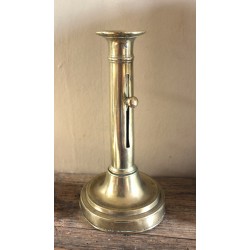 Grand bougeoir laiton flambeau poussoir 