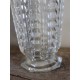 Vase sur pied en Verre ciselé transparent
